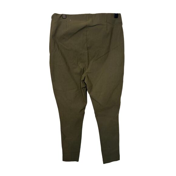 Jules and Leopold Ponte Olive Green Pull On Stretch Casual Ankle Pants Business - Picture 5 of 5